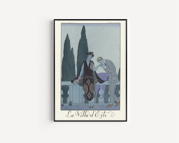 George Barbier — La Villa d'Este | Art Deco Fashion Print