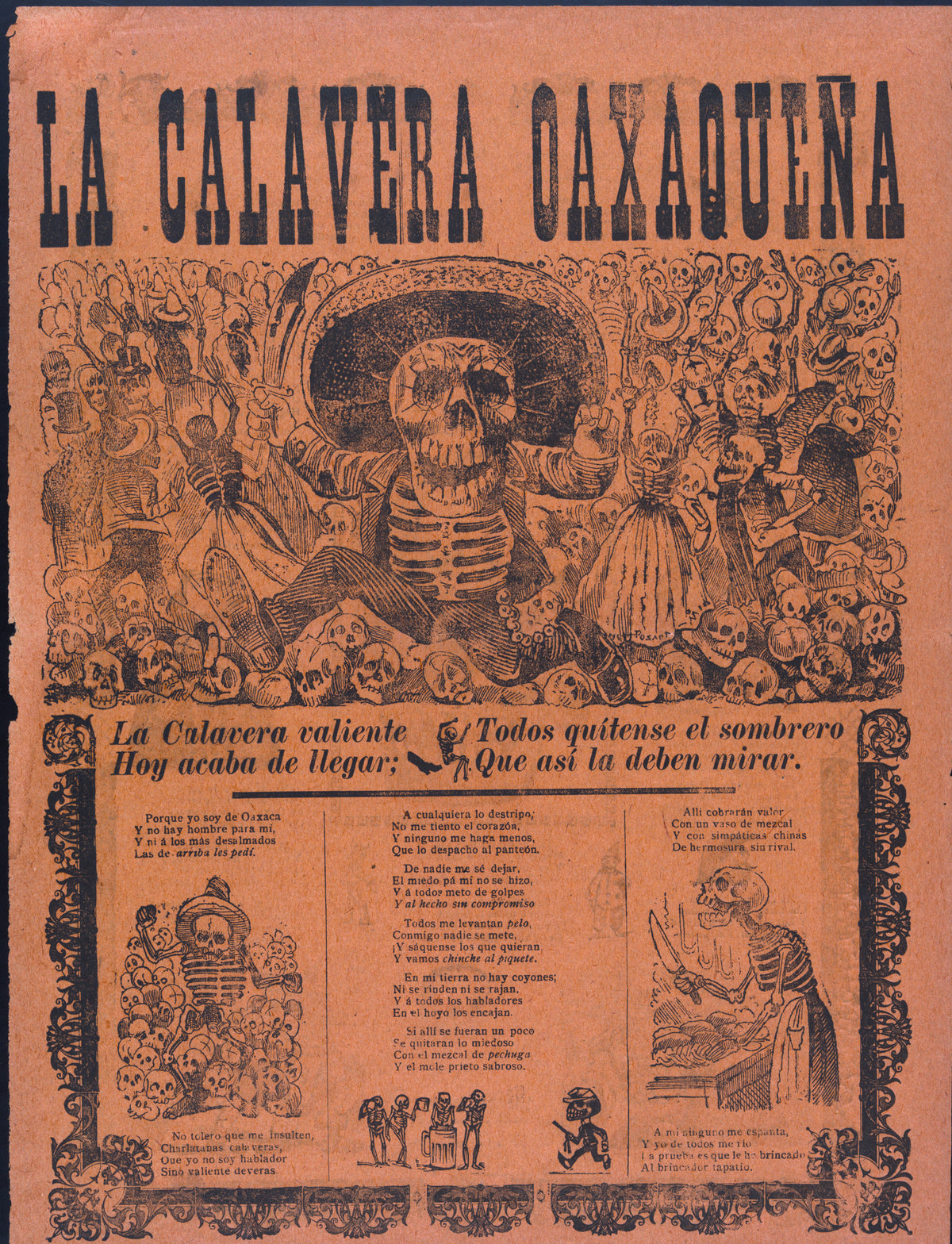 José Guadalupe Posada — La calavera oaxaqueña | Relief Print
