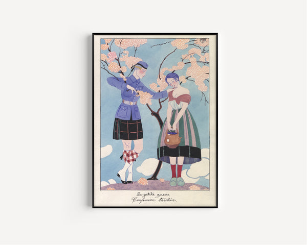 George Barbier — La petite guerre: Confusion tardive | Art Deco Fashion Print