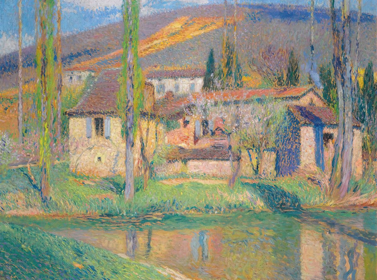 Henri Martin — Labastide-du-Vert (Houses Reflected in the River) | Pointillist Landscape Print