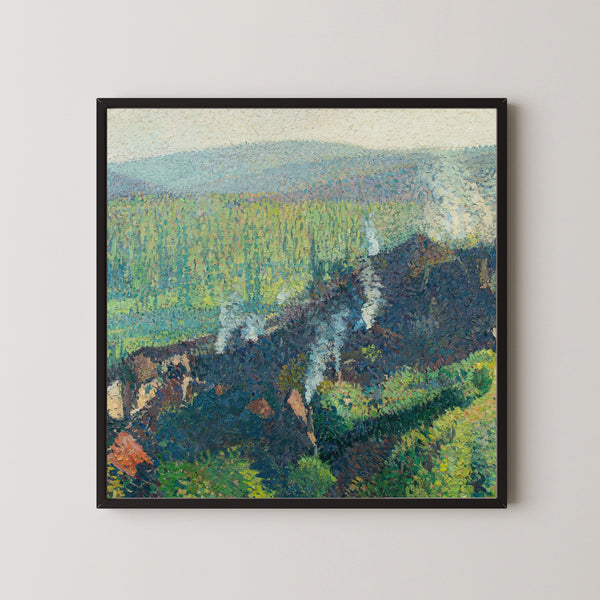 Henri Martin — Labastide-du-Vert vue depuis Marquayrol, fumées | Pointillist Landscape Print