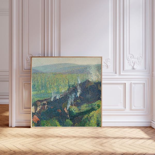 Henri Martin — Labastide-du-Vert vue depuis Marquayrol, fumées | Pointillist Landscape Print