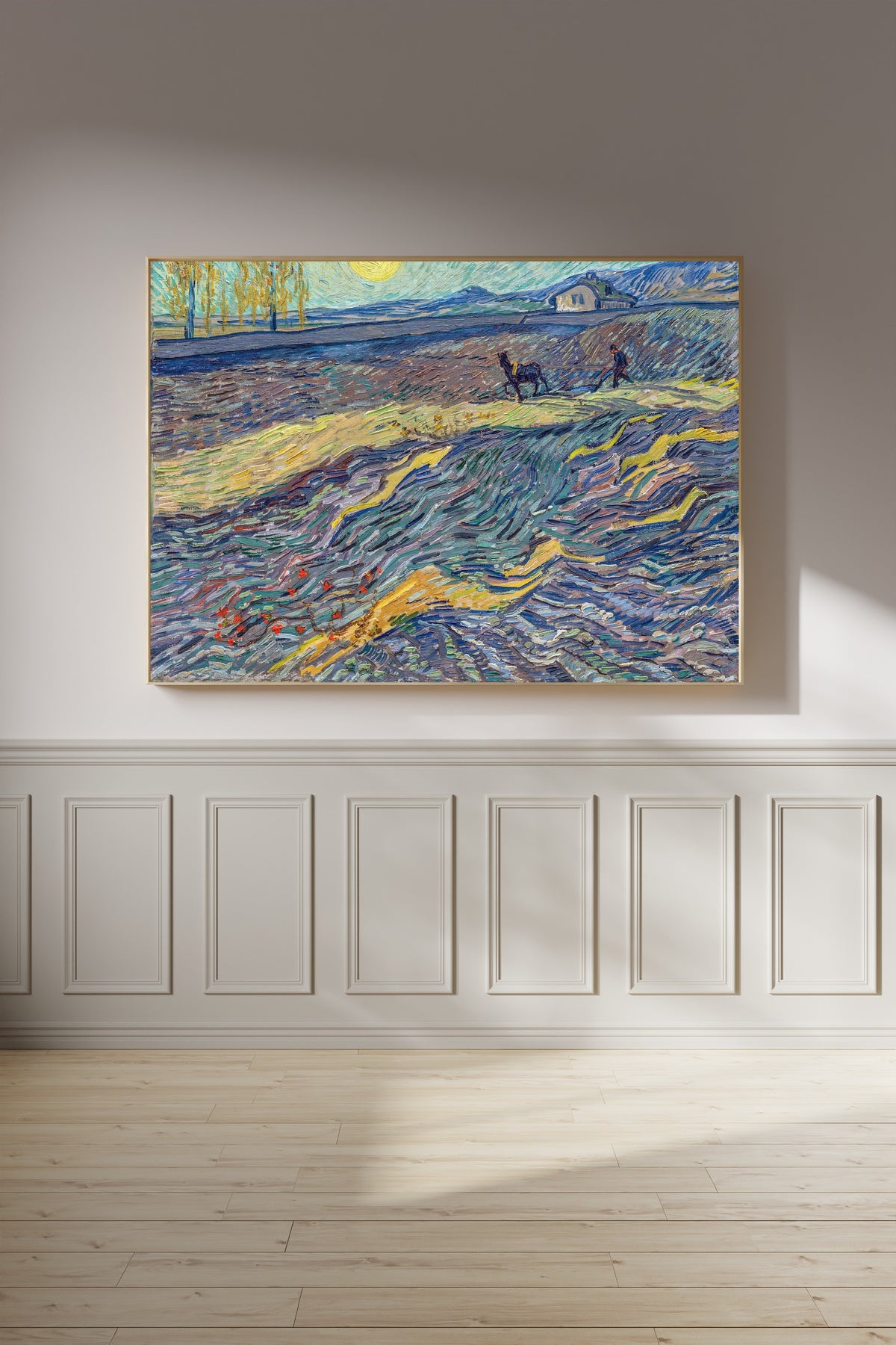 Vincent van Gogh — Enclosed Field with Ploughman (Rising Sun) | Fine Art Print