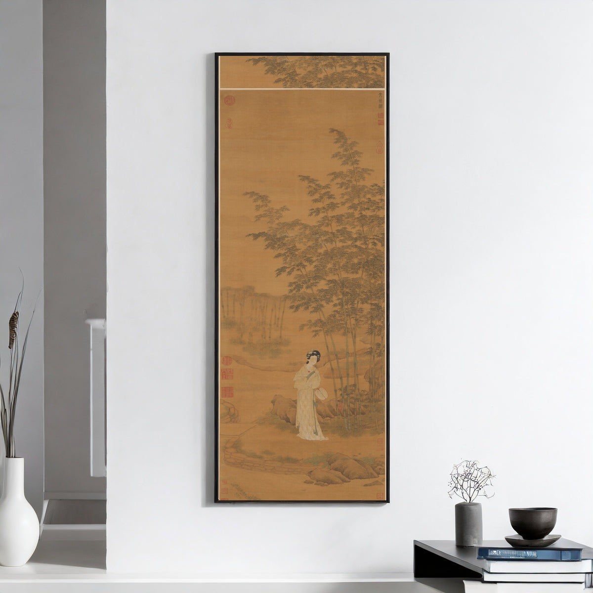 Qiu Ying (attributed) — Lady in a Bamboo Grove | Chinese Ink Painting Art Print