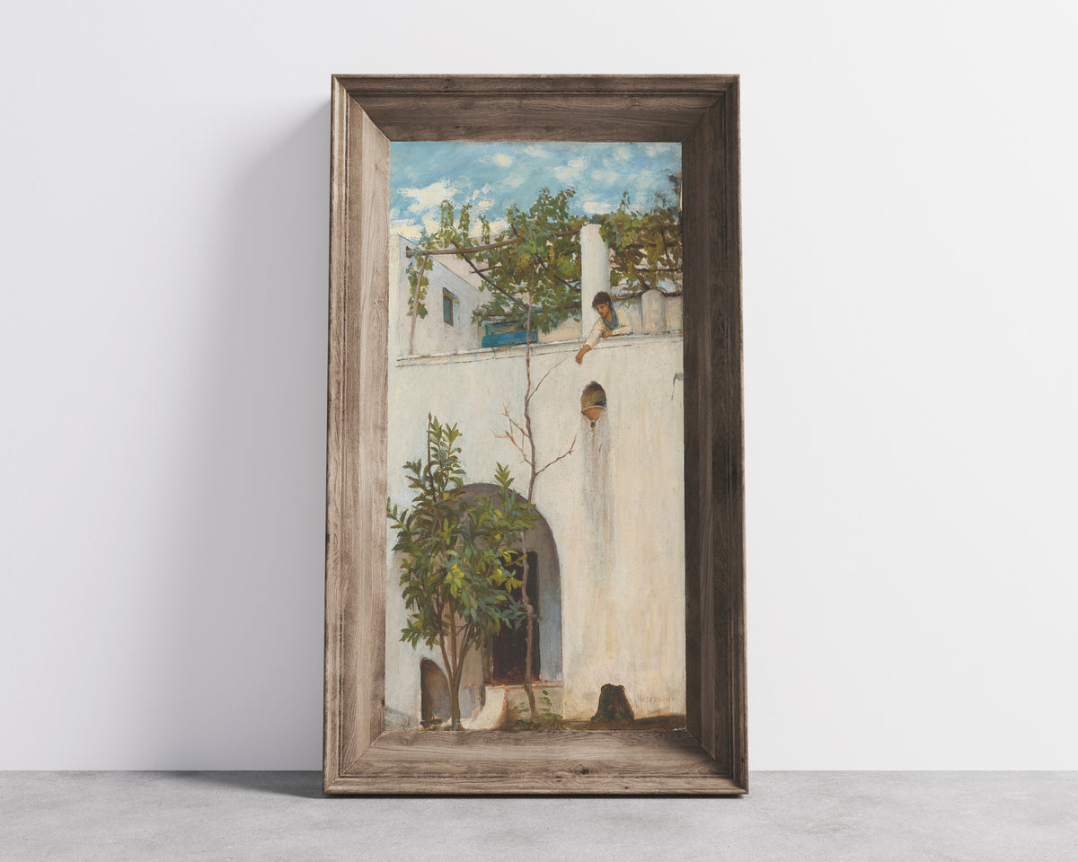 John William Waterhouse — Lady on a Balcony, Capri | Pre-Raphaelite Art Print