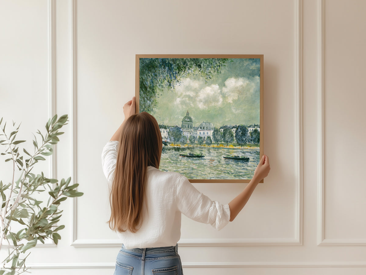 Alfred Sisley — Landscape along the Seine with the Institut de France and the Pont des Arts | Fine Art Print