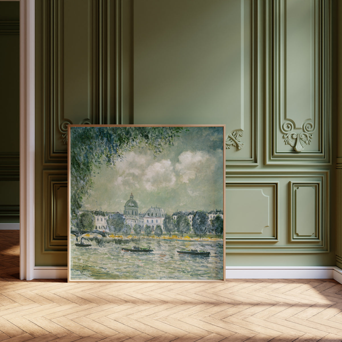 Alfred Sisley — Landscape along the Seine with the Institut de France and the Pont des Arts | Fine Art Print