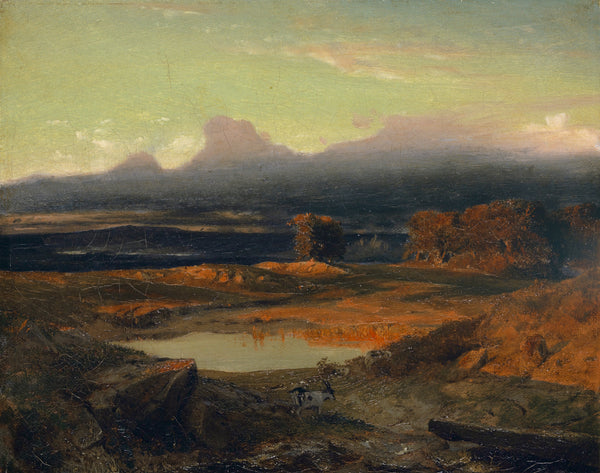 Arnold Böcklin — Landscape at Sunset | Landscape Fine Art Print