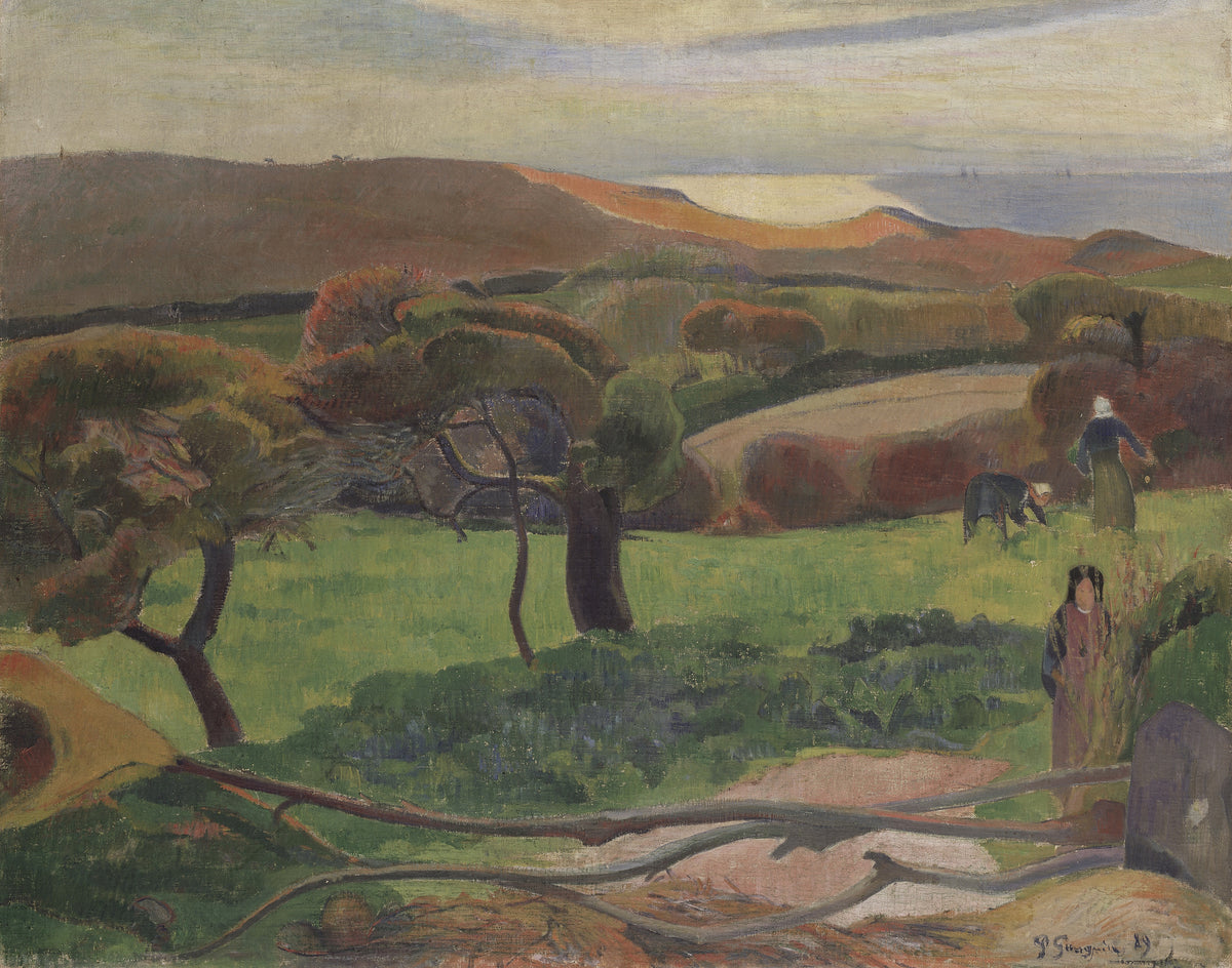 Paul Gauguin — Landscape from Brittany (Fields by the Sea) | Fine Art Print