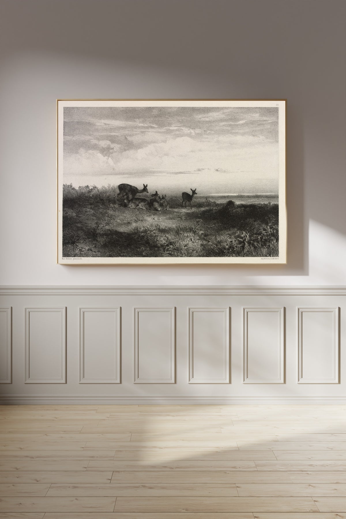 Karl Bodmer — Landscape with Deer | Fine Art Print