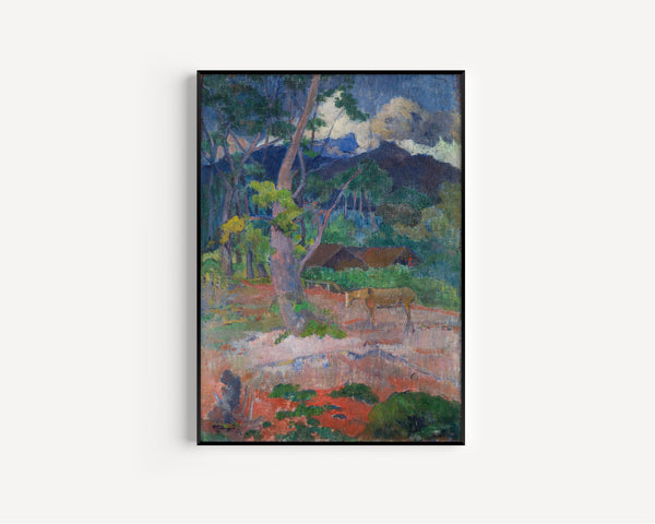 Paul Gauguin — Landscape with a Horse | Fine Art Print