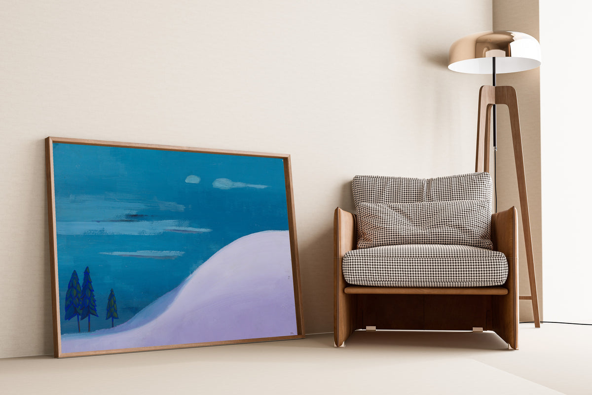 Karl Wiener — Landschaft in Blau-Lila (Landscape in Blue and Lilac) | Modernist Landscape Print