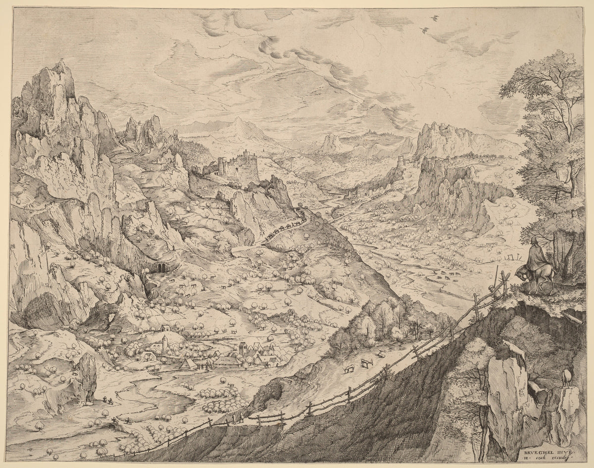 Pieter Bruegel the Elder — Large Alpine Landscape | Etching Print