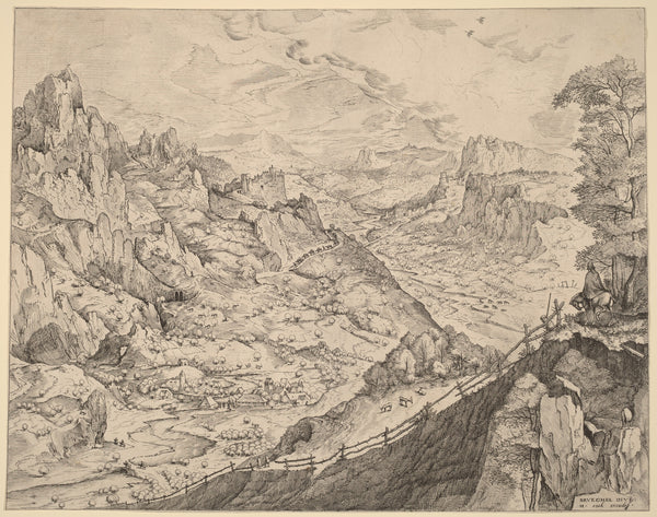 Pieter Bruegel the Elder — Large Alpine Landscape | Etching Print