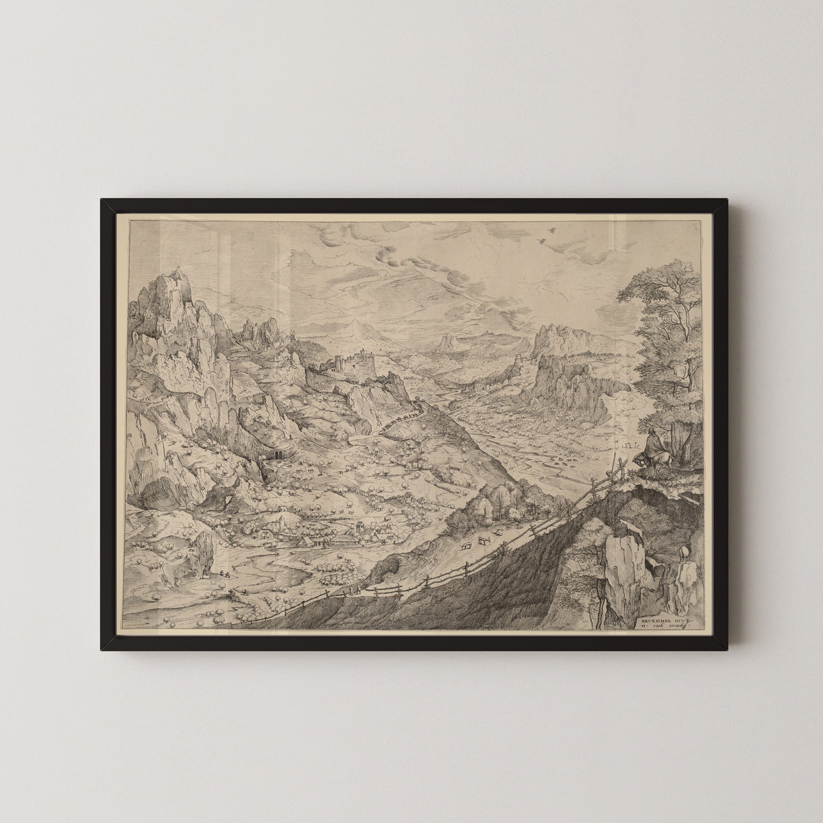 Pieter Bruegel the Elder — Large Alpine Landscape | Etching Print