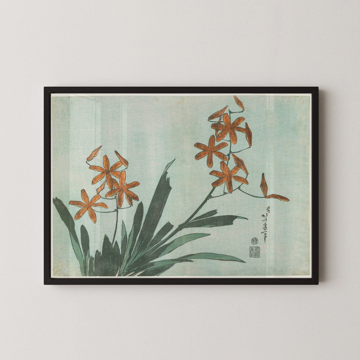 Katsushika Hokusai — Large Flowers: Leopard Lily | Japanese Woodblock Print (Ukiyo-e)