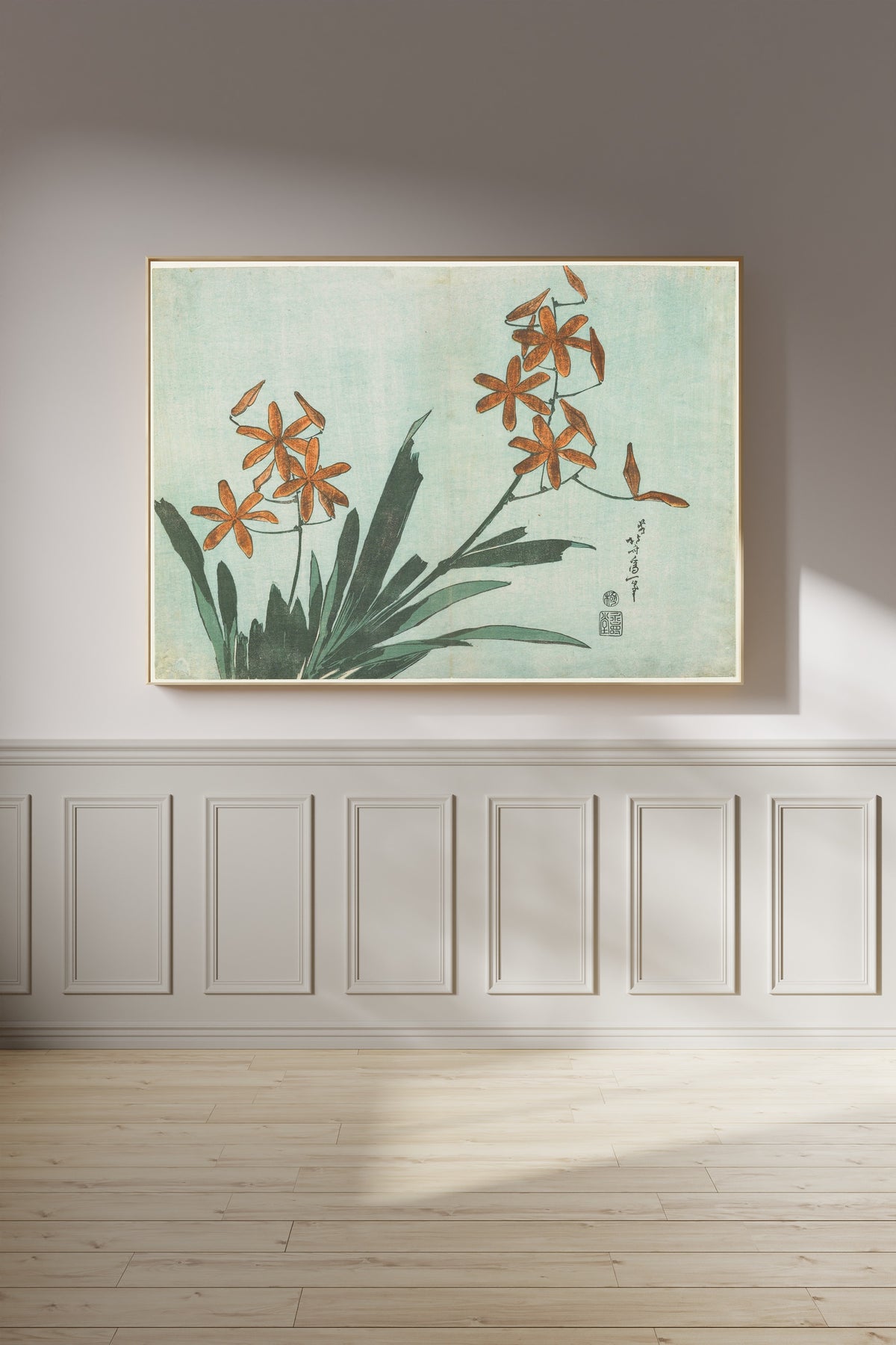 Katsushika Hokusai — Large Flowers: Leopard Lily | Japanese Woodblock Print (Ukiyo-e)