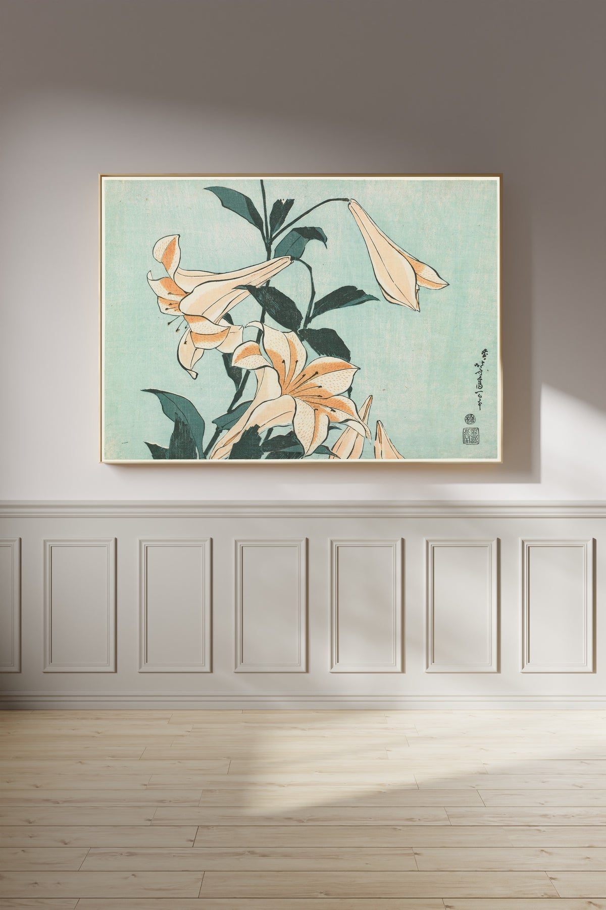 Katsushika Hokusai — Large Flowers: Lilies | Japanese Woodblock Print (Ukiyo-e)