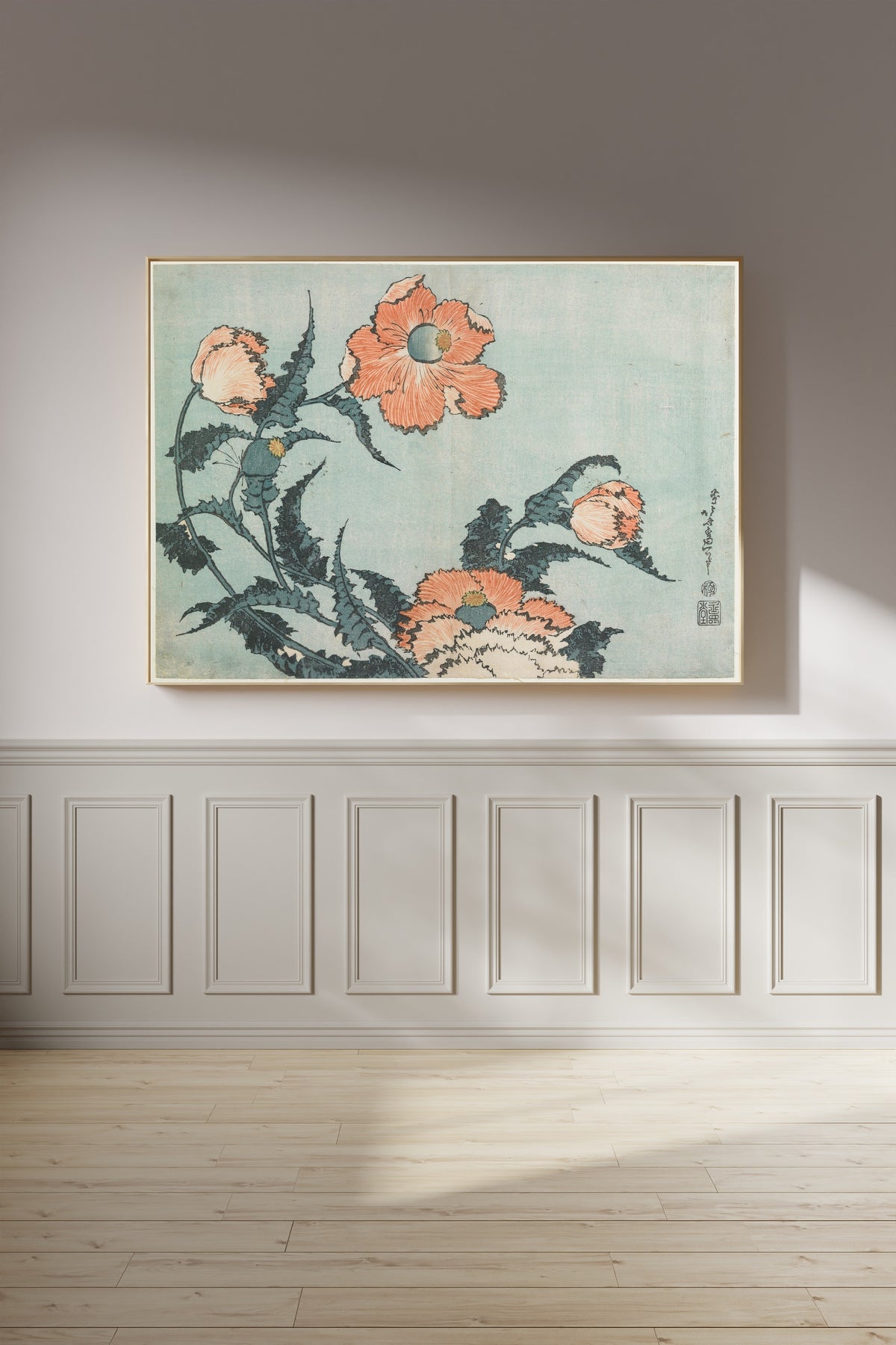 Katsushika Hokusai — Large Flowers: Poppies | Japanese Woodblock Print (Ukiyo-e)