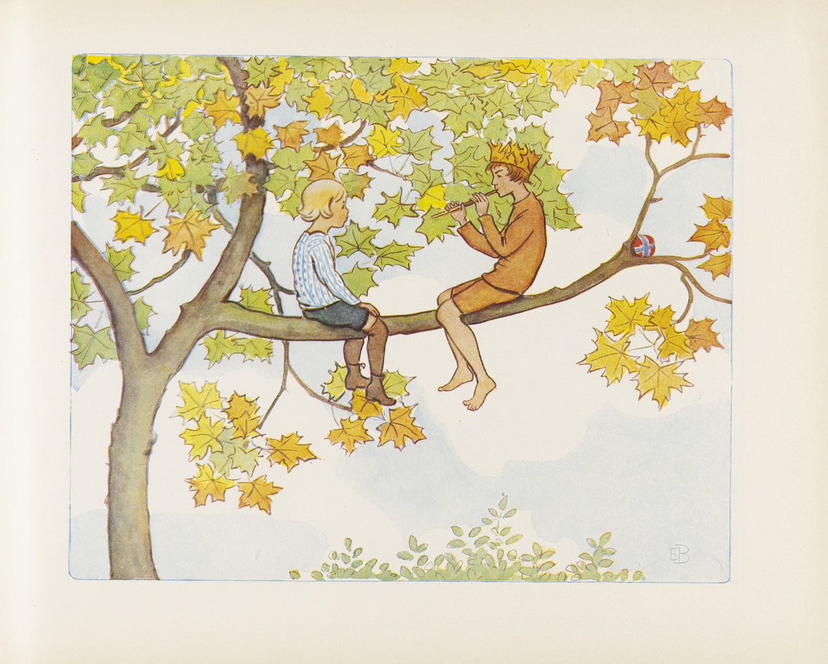 Elsa Beskow — Lasse and September in the Maple Tree | Book Illustration Print