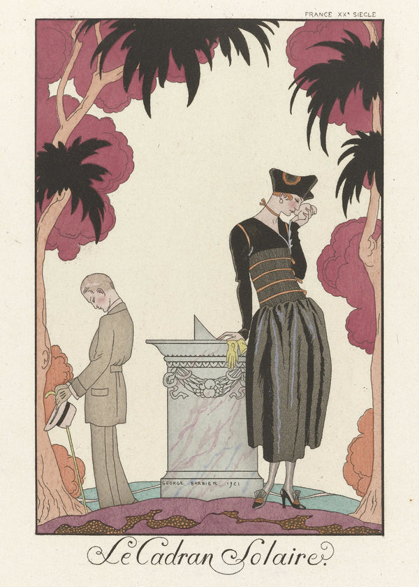 George Barbier — Le Cadran solaire [The Sundial] | Art Deco Fashion Print