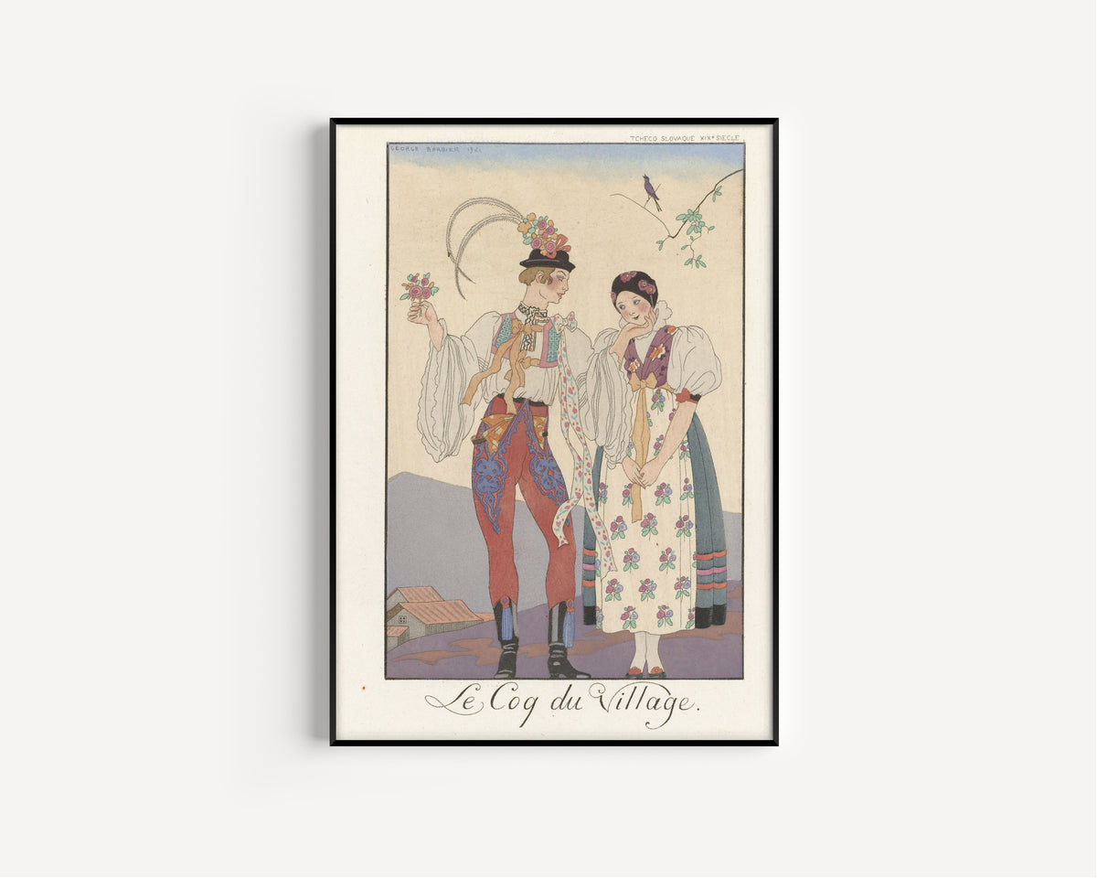 George Barbier — Le Coq du village | Art Deco Fashion Print