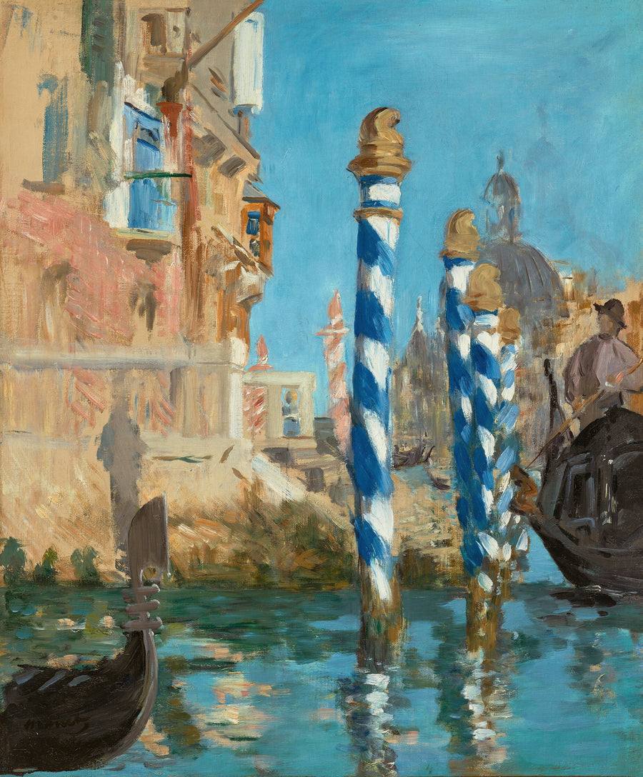 Édouard Manet — Le Grand Canal à Venise | Fine Art Print shown to scale on a wall above a sofa