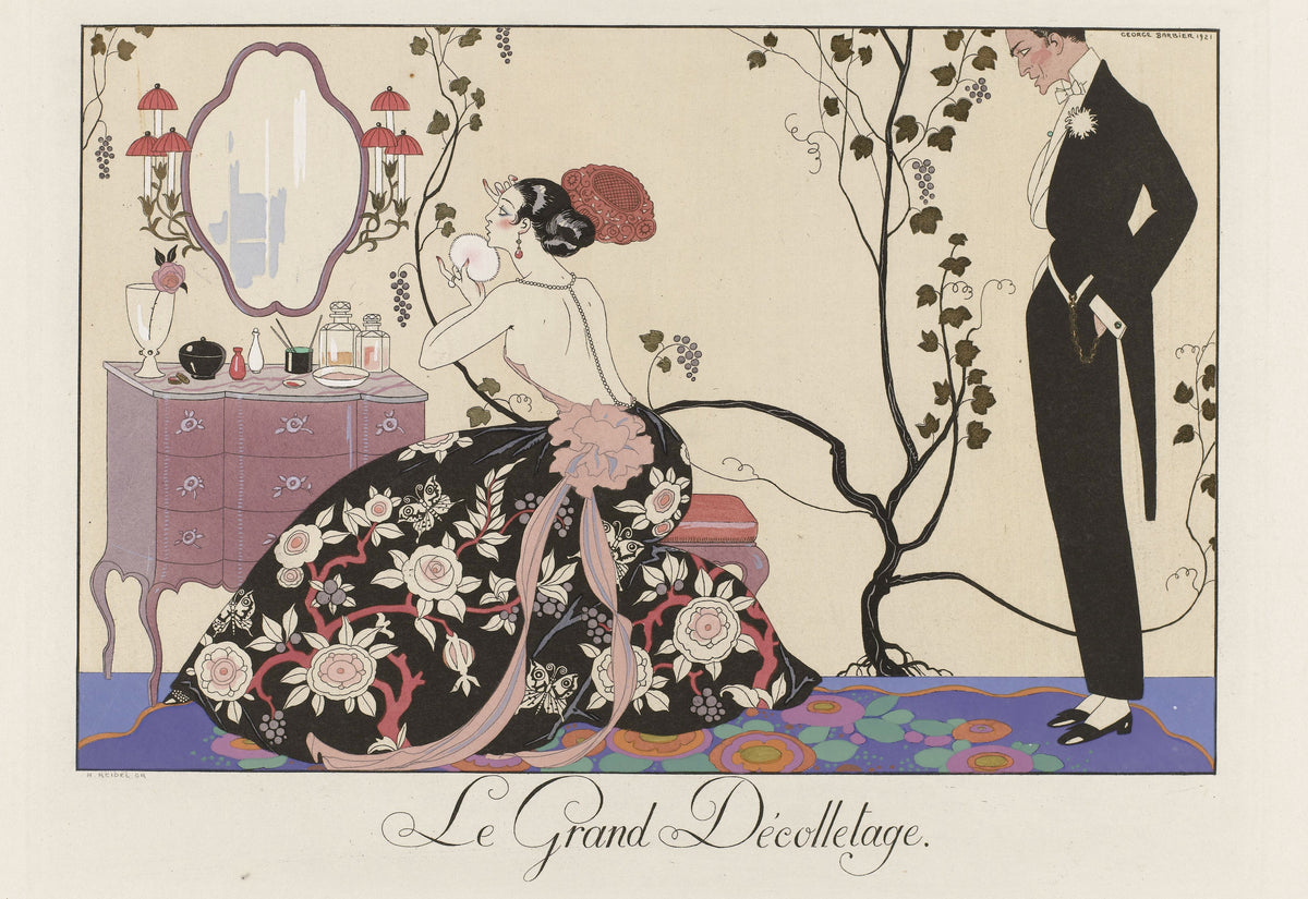 George Barbier — Le Grand Décolletage | Art Deco Fashion Print