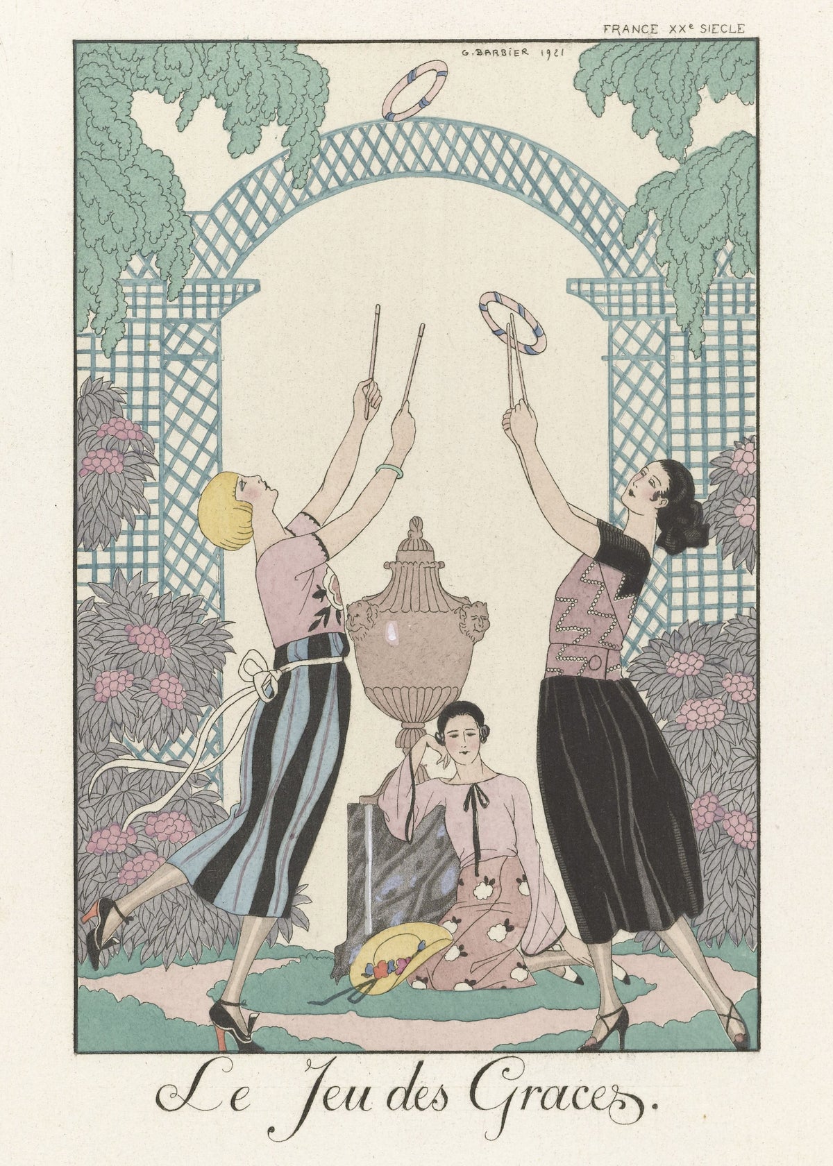 George Barbier — Le Jeu des Graces | Art Deco Fashion Print