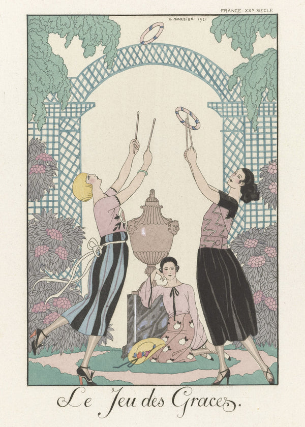 George Barbier — Le Jeu des Graces | Art Deco Fashion Print