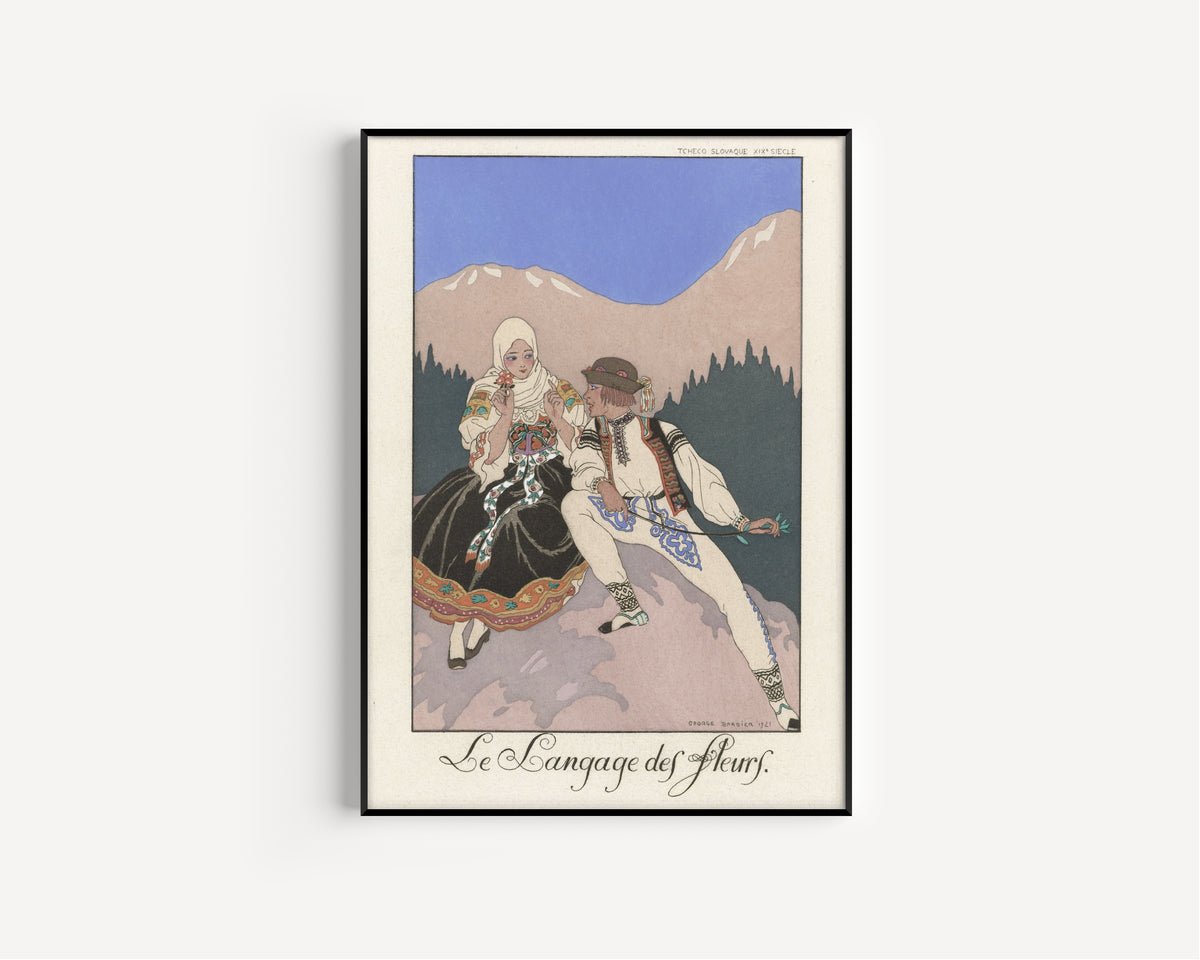 George Barbier — Le Langage des fleurs | Art Deco Fashion Print