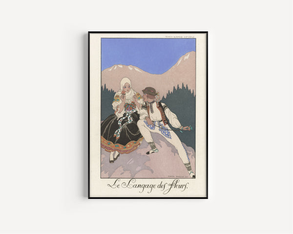 George Barbier — Le Langage des fleurs | Art Deco Fashion Print