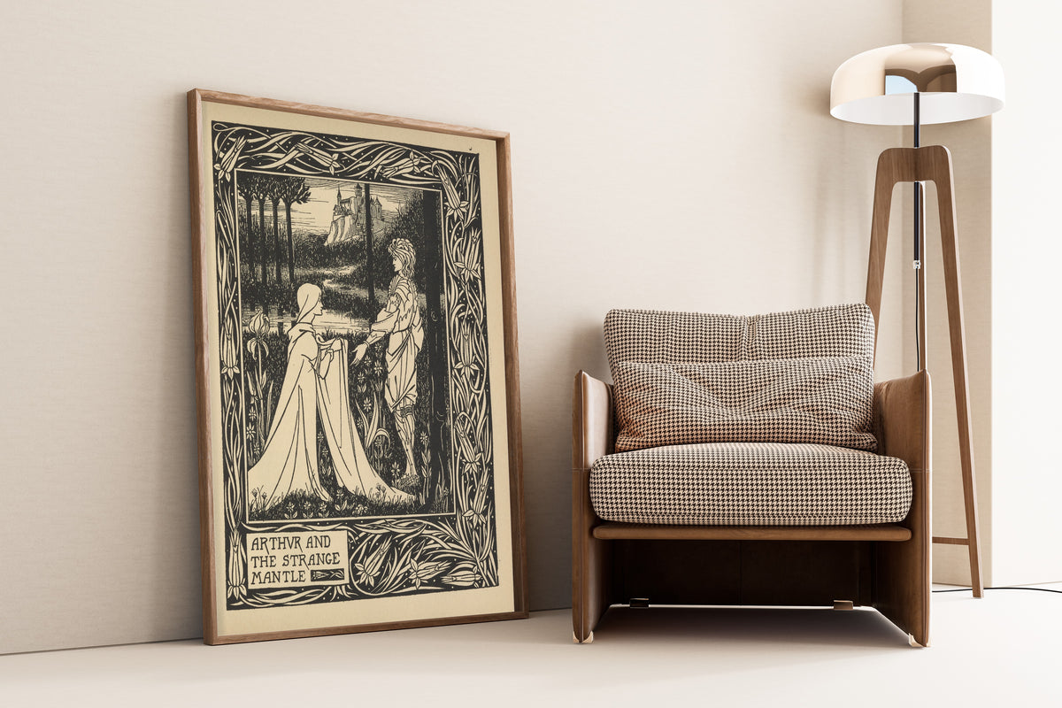 Aubrey Beardsley — Le Morte Darthur: Arthur and the Strange Mantle | Art Nouveau Illustration Print