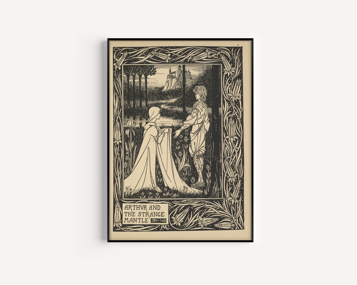 Aubrey Beardsley — Le Morte Darthur: Arthur and the Strange Mantle | Art Nouveau Illustration Print