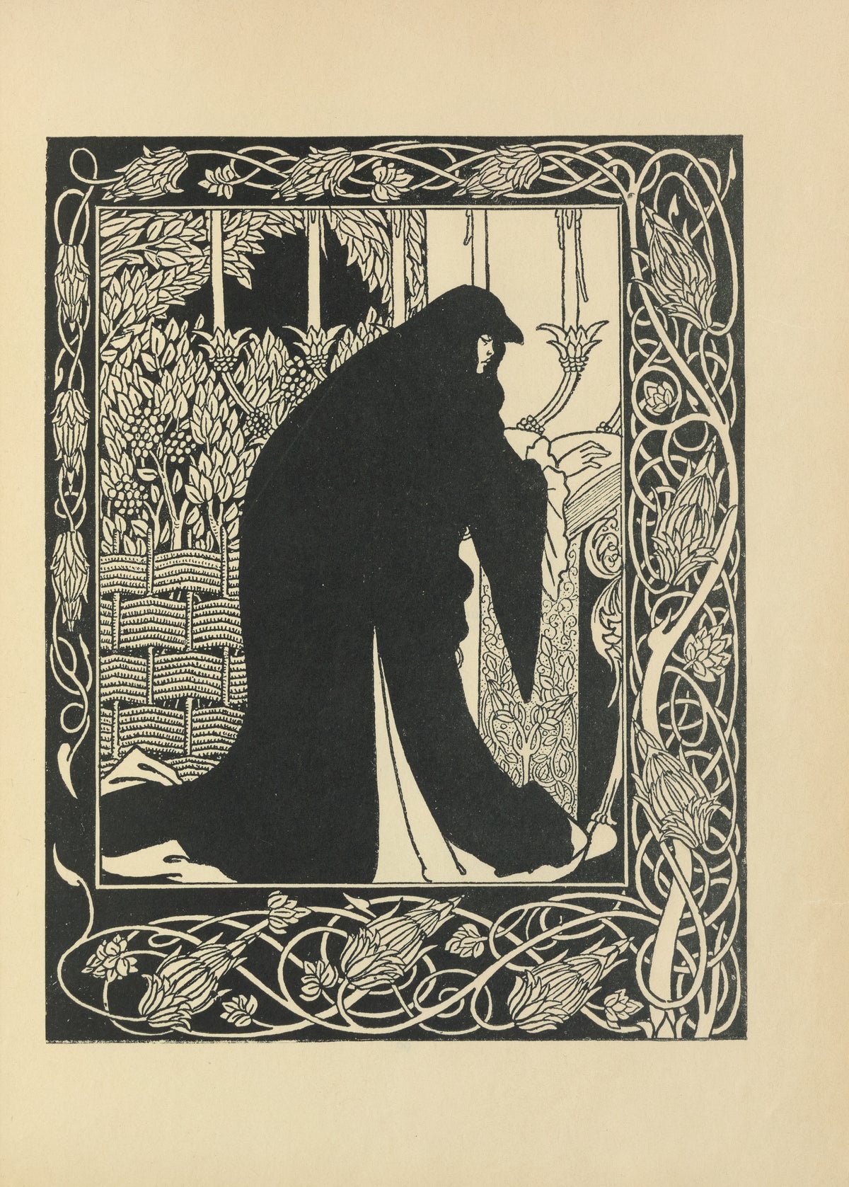 Aubrey Beardsley — Le Morte Darthur: How Queen Guenever Made Her a Nun | Art Nouveau Illustration Print