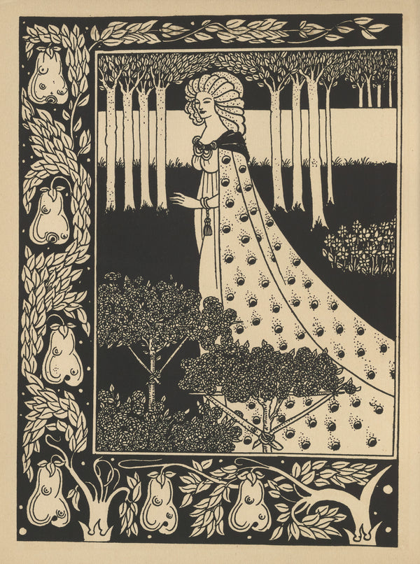 Aubrey Beardsley — Le Morte Darthur: La Beale Isoud at Joyous Gard | Art Nouveau Illustration Print