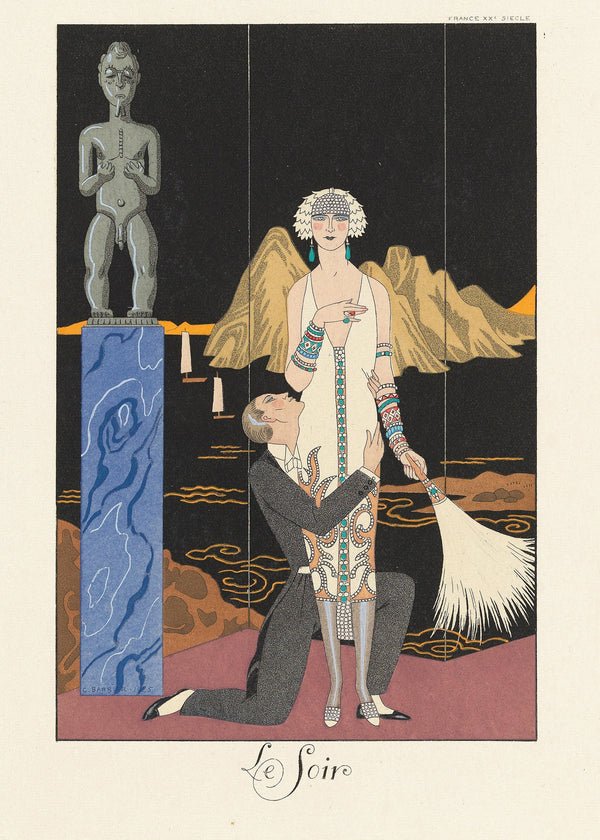 George Barbier — Le Soir | Art Deco Fashion Print