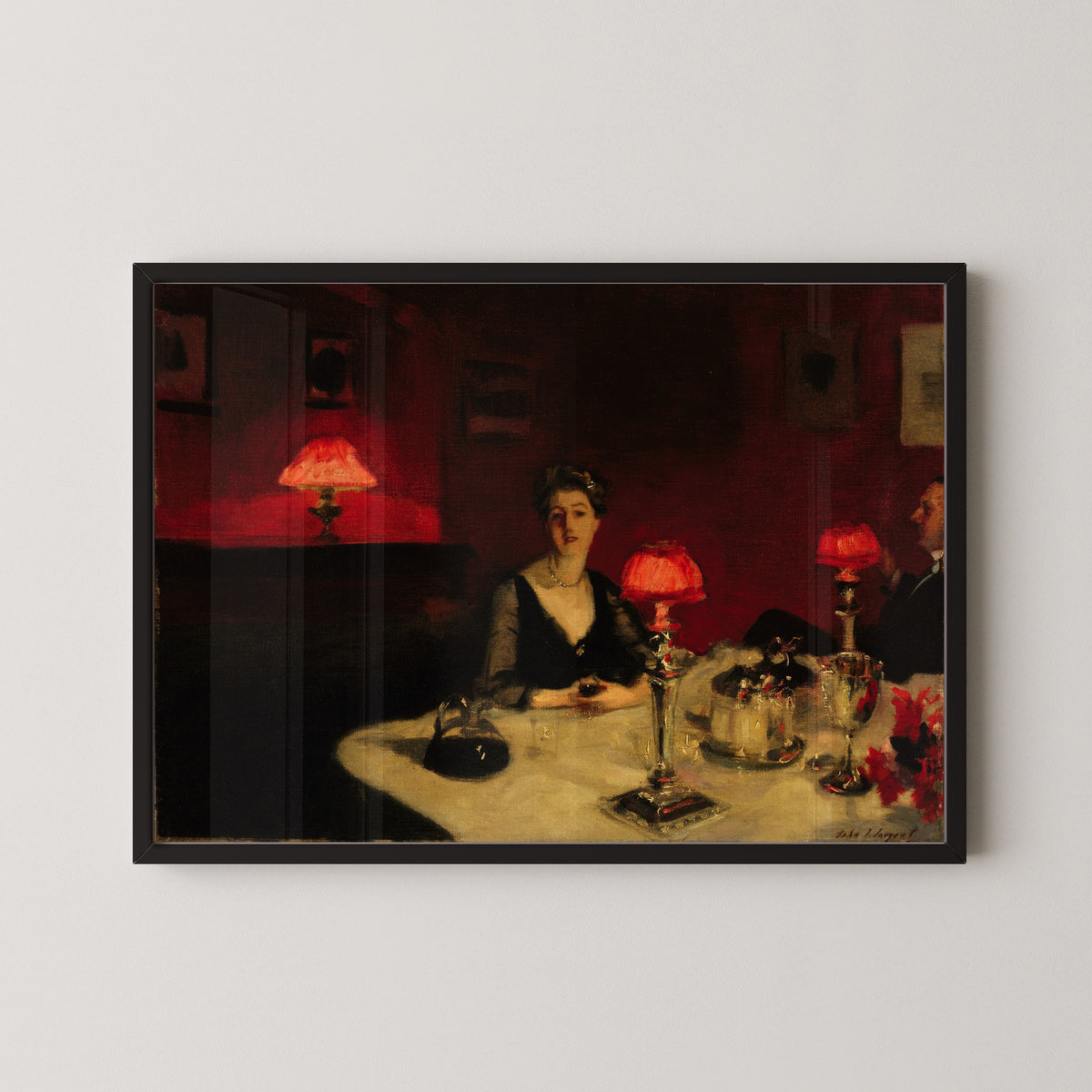 John Singer Sargent — Le Verre de Porto (A Dinner Table at Night) | Fine Art Print