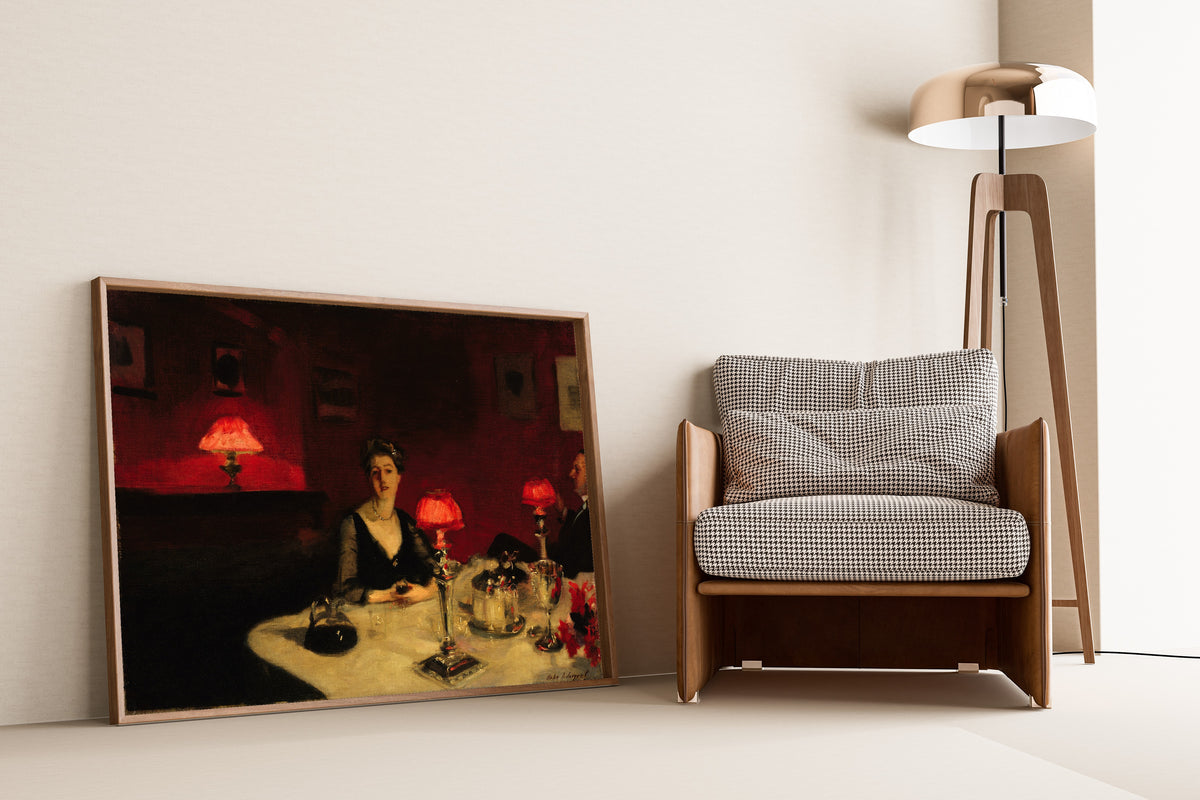 John Singer Sargent — Le Verre de Porto (A Dinner Table at Night) | Fine Art Print