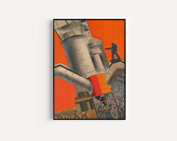 Gustav Klutsis — Lenin and Socialist Reconstruction (Design for a Poster) | Soviet Constructivist Design Print