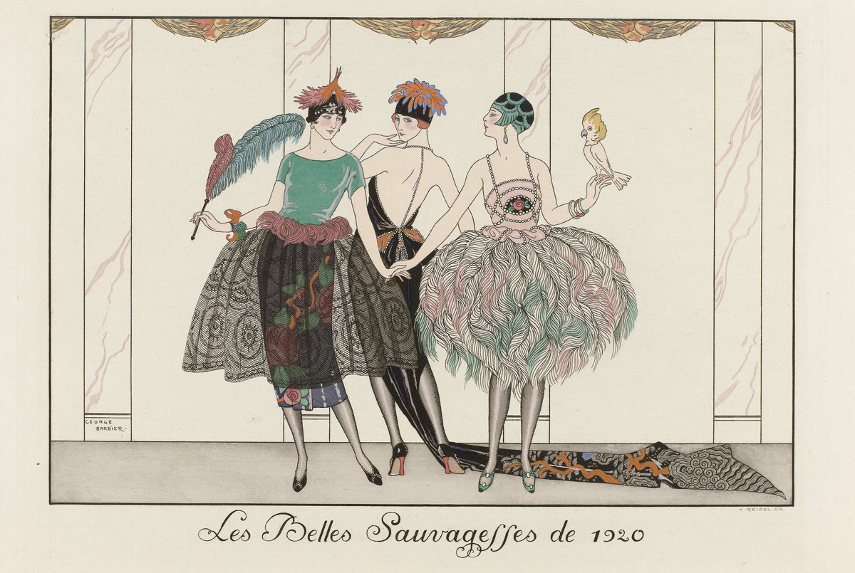 George Barbier — Les Belles Sauvagesses de 1920 | Art Deco Fashion Print