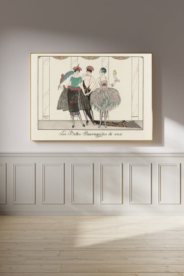 George Barbier — Les Belles Sauvagesses de 1920 | Art Deco Fashion Print
