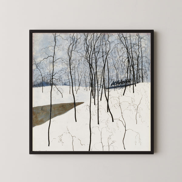 Léon Spilliaert — Les Cavaliers dans la neige | Symbolist Art Print