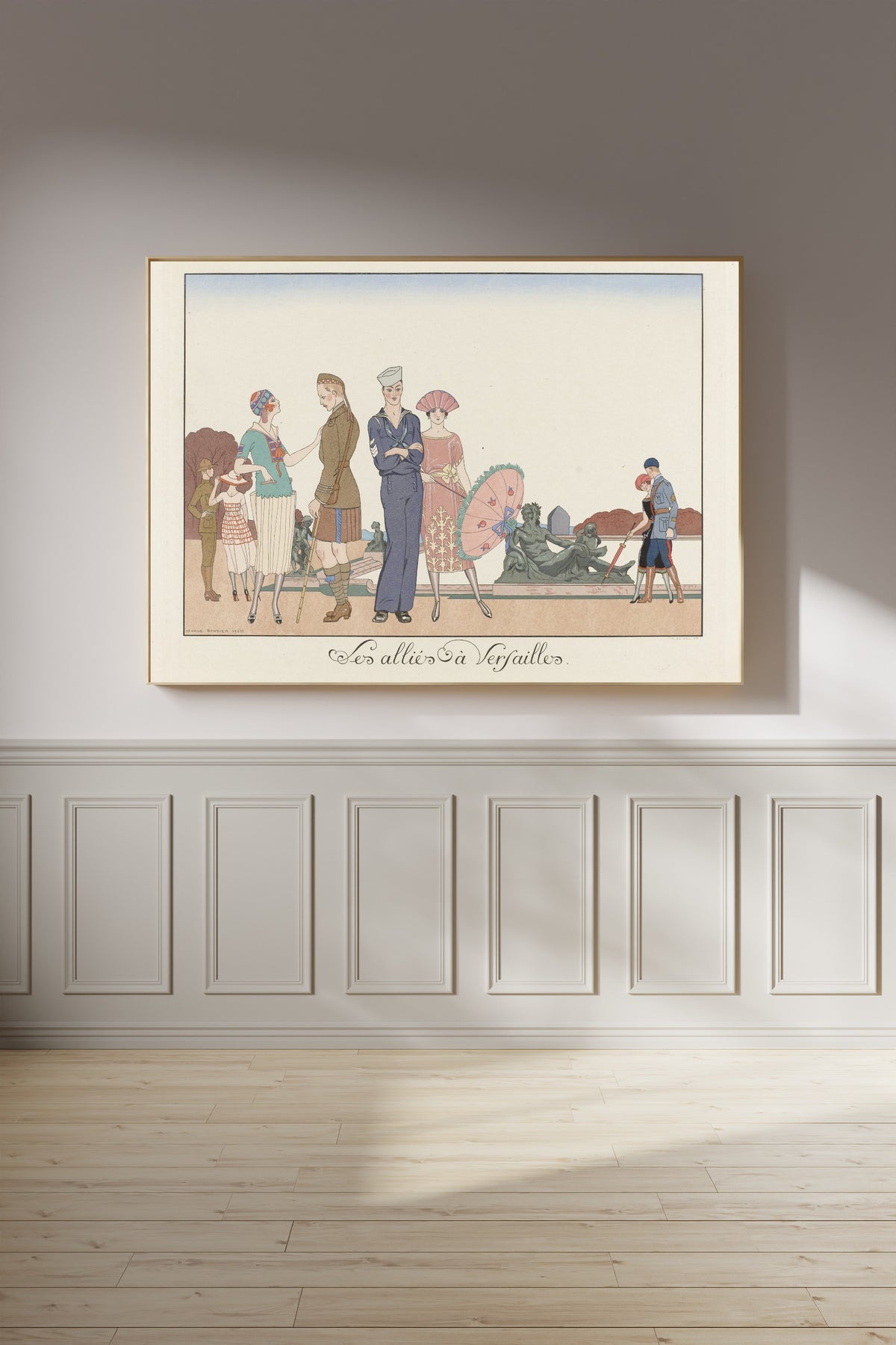 George Barbier — Les alliés à Versailles | Art Deco Fashion Print