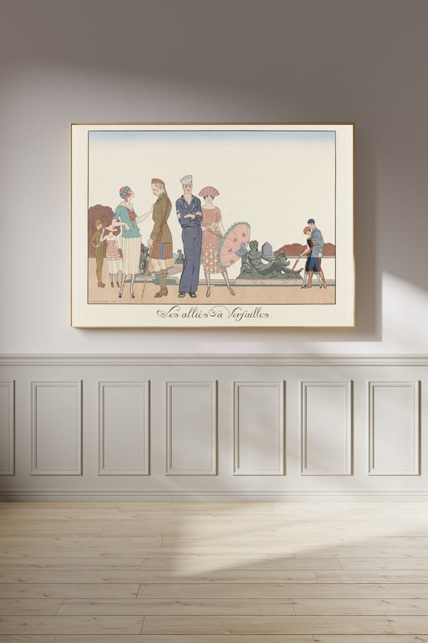 George Barbier — Les alliés à Versailles | Art Deco Fashion Print