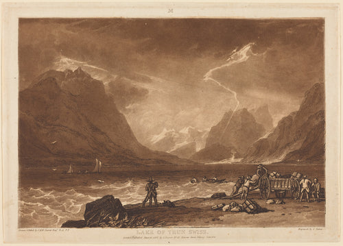 J.M.W. Turner — Liber Studiorum: Lake of Thun, Swiss | Mezzotint Print