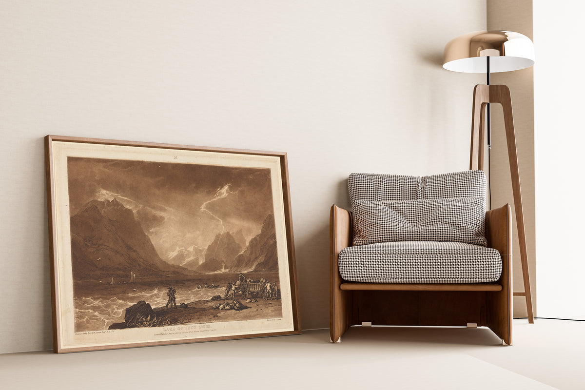 J.M.W. Turner — Liber Studiorum: Lake of Thun, Swiss | Mezzotint Print
