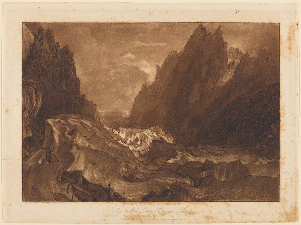 J.M.W. Turner — Liber Studiorum: Mer de Glace, Valley of Chamouni, Savoy | Mezzotint Print