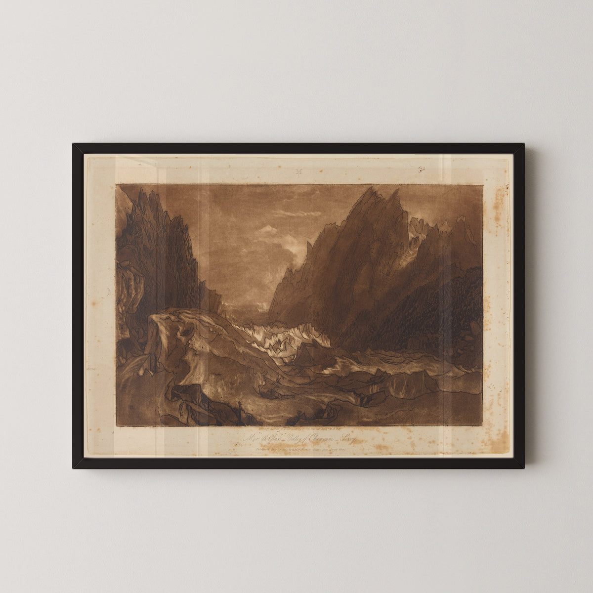 J.M.W. Turner — Liber Studiorum: Mer de Glace, Valley of Chamouni, Savoy | Mezzotint Print