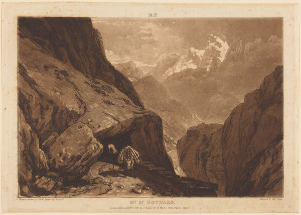 J.M.W. Turner — Liber Studiorum: Mt. St. Gothard | Mezzotint Print